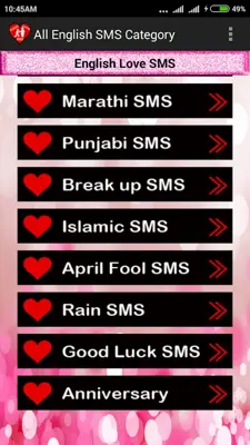 Love SMS 2018 android App screenshot 0